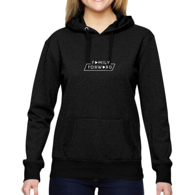 JA8860J America Ladies' Glitter French Terry Hooded Sweatshirt  Thumbnail