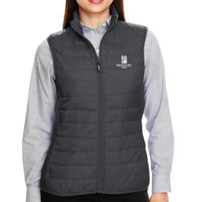 CE702W CORE365 Ladies' Prevail Packable Puffer Vest  Thumbnail