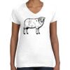 Women's Fine Jersey V-Neck Tee Women's Fine Jersey V-Neck Tee Thumbnail