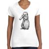 Women's Fine Jersey V-Neck Tee Thumbnail
