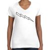 Women's Fine Jersey V-Neck Tee Thumbnail