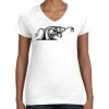 Women's Fine Jersey V-Neck Tee Thumbnail