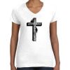 Women's Fine Jersey V-Neck Tee Thumbnail