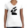 Women's Fine Jersey V-Neck Tee Thumbnail