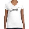 Women's Fine Jersey V-Neck Tee Thumbnail