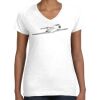 Women's Fine Jersey V-Neck Tee Thumbnail