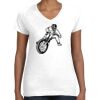 Women's Fine Jersey V-Neck Tee Thumbnail